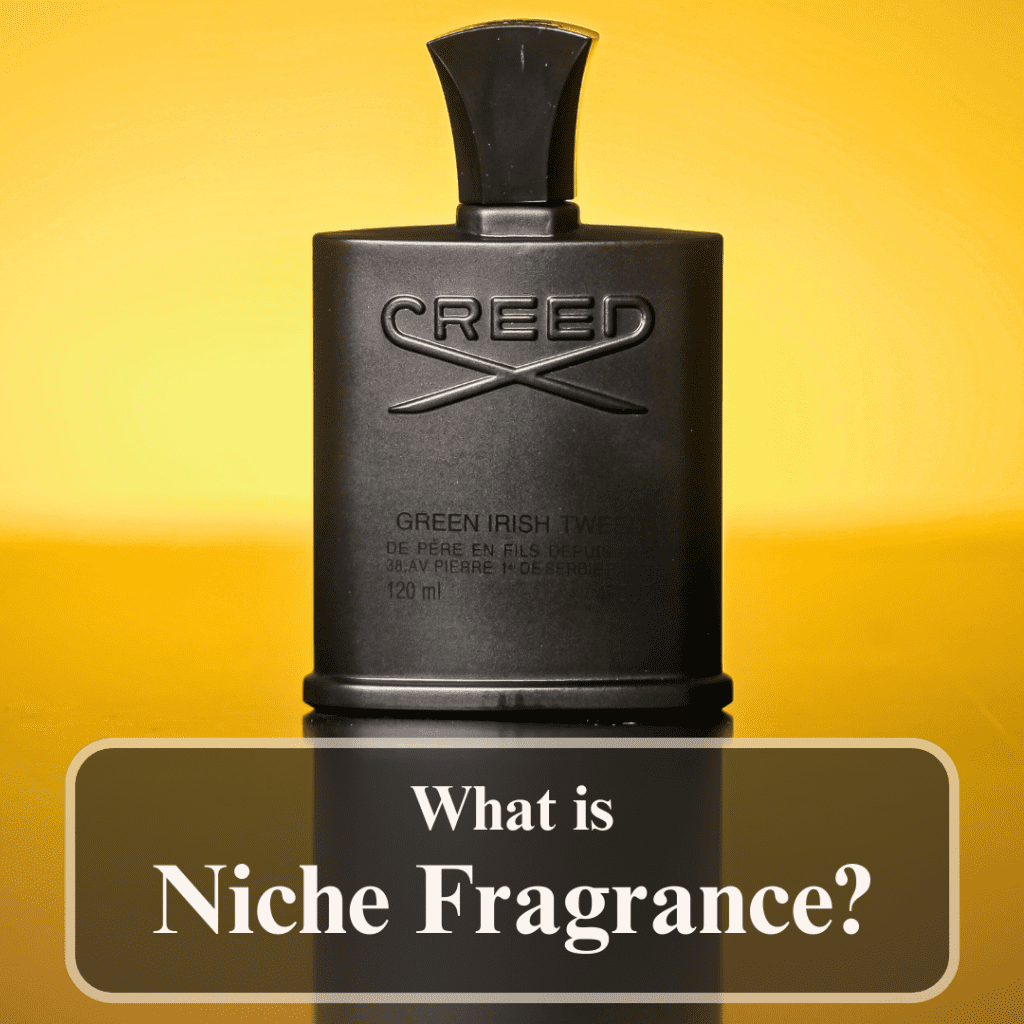 Bottle of niche fragrance
