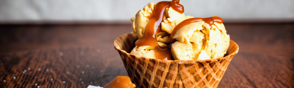 Bianco Latte review, caramel ice cream sundae
